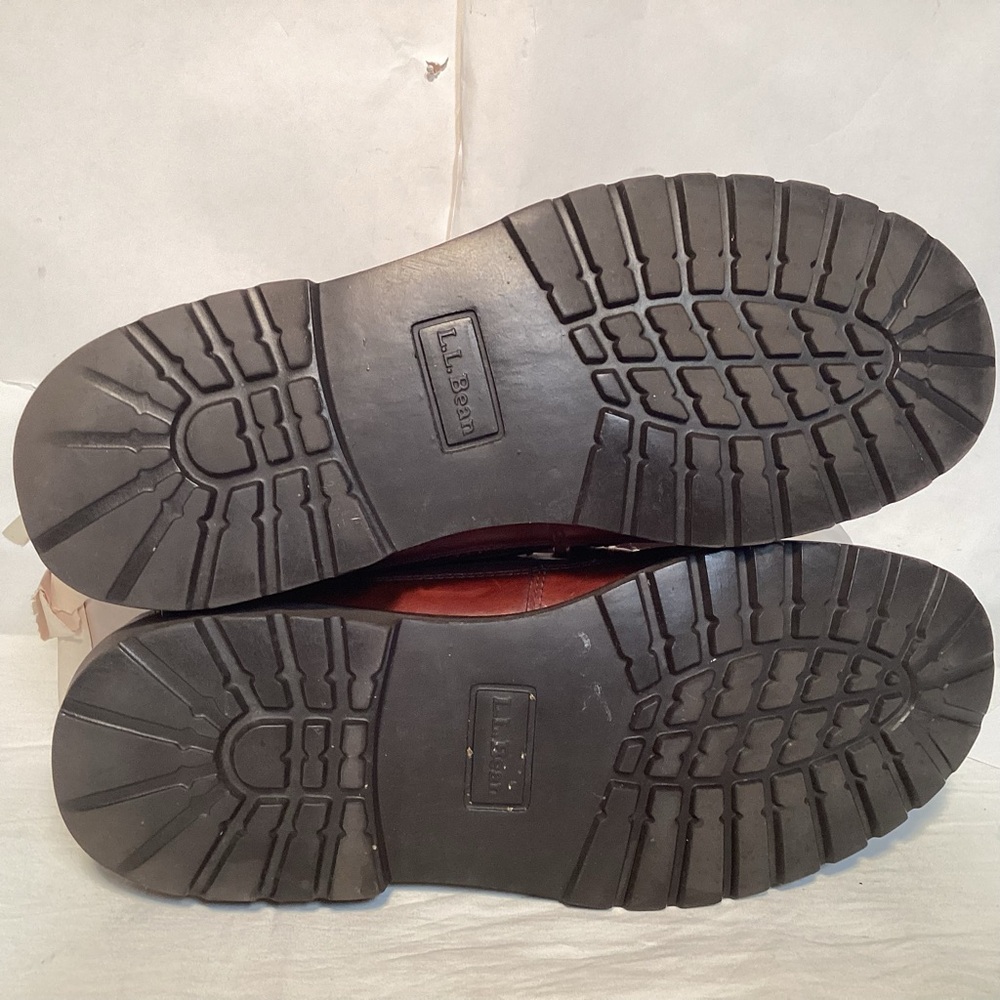 Handsewn L.L. Bean Allagash Bison Brown Leather Penny Loafers Men’s Size 10 1/2 - Picture 7 of 10